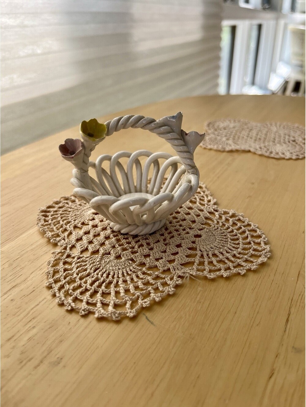 Capodimonte Style Miniature Basket